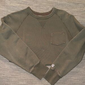 Todd Snyder Men's Olive Green Crewneck Sweater